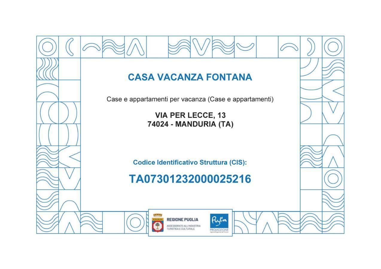 Casa Vacanza Fontana Manduria Dış mekan fotoğraf